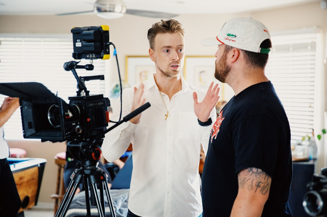 director on film set