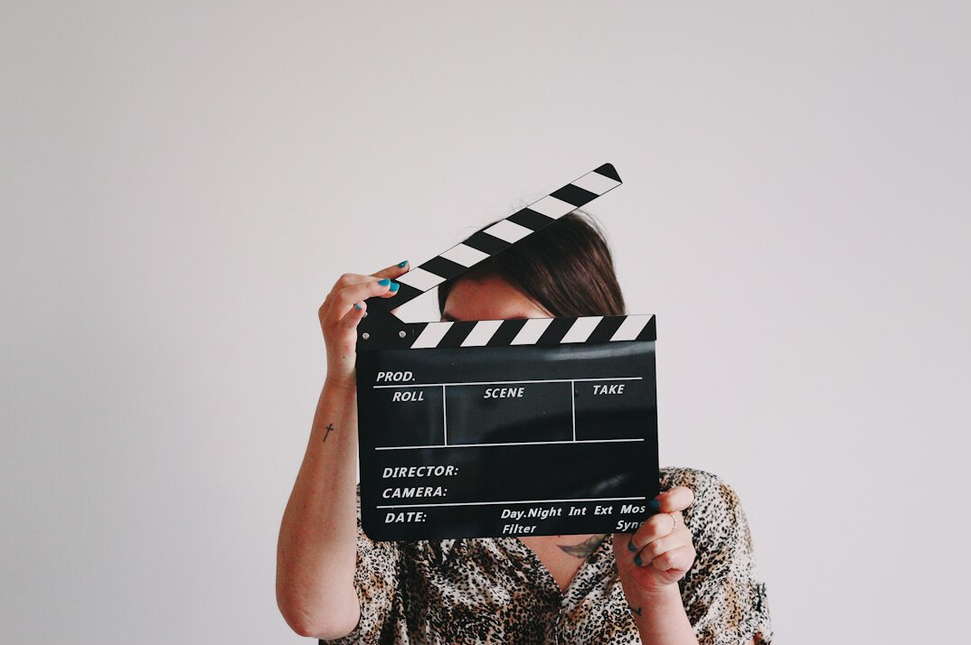 filmmaker reviewing footage