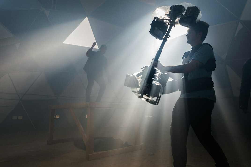 professional film lighting setup
